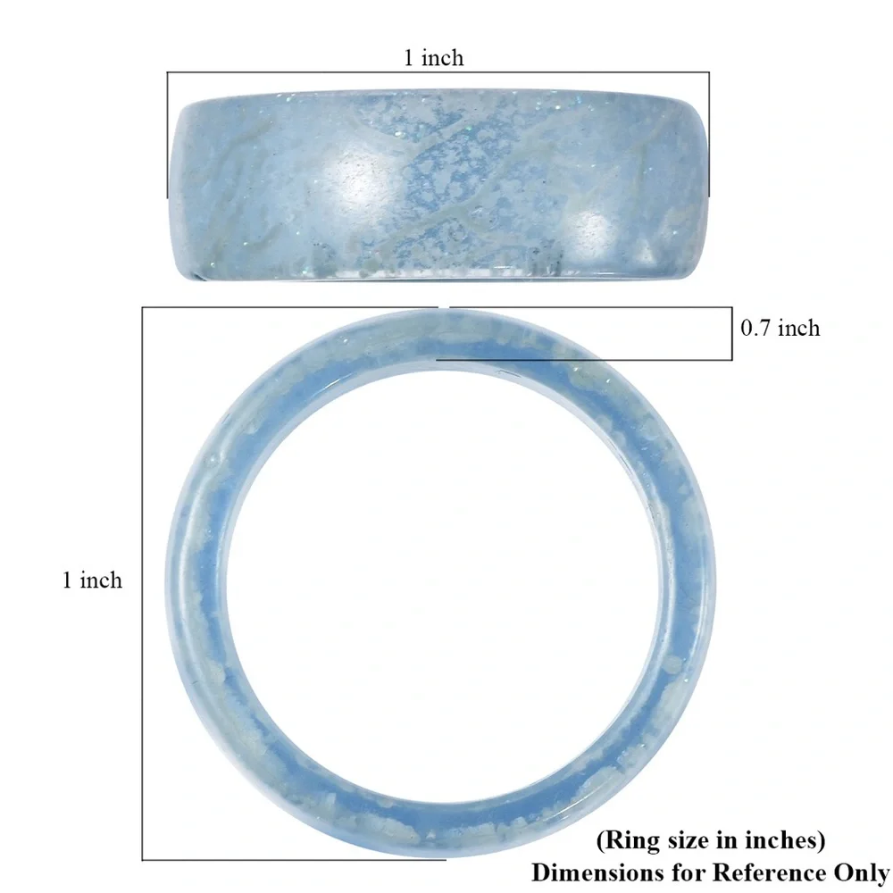 Blue Resin Band Ring